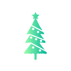 Christmas tree gradient icon