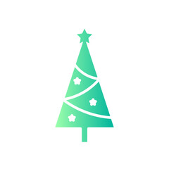 Christmas tree gradient icon