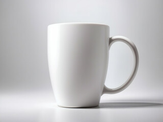 mockup white empty cup on white background