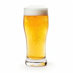 glass of beer isolated on white background