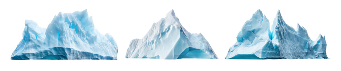 Iceberg - Set of transparent PNG Icebergs - large and wide shapes