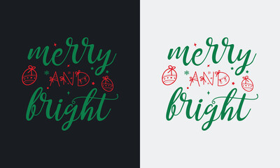 The typography Christmas holiday t shirt design.