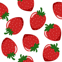 strawberry seamless pattern vector to use for wall paper background, gift wrapping paper, fabric, book, note cover and various decorate.