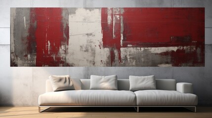 fusion of innovation and nostalgia in this abstract banner, where dark red and grey grunge stripes dance alongside an old wall's texture.
