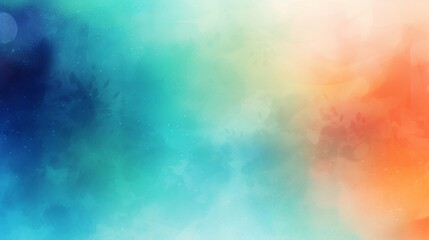 Obraz na płótnie Canvas the magic of a bright and colorful summer with a focus on this stunning abstract banner header design. The light gradient iridescent grunge texture in blue, green, and orange is a visual treat.