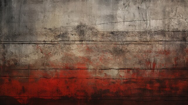 fusion of innovation and nostalgia in this abstract banner, where dark red and grey grunge stripes dance alongside an old wall's texture.