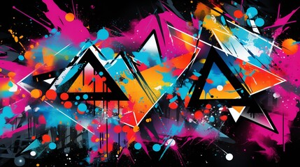  a trendy sport pattern. Imagine an abstract vector background filled with grunge elements like lines, triangles, and chaotic brush strokes, forming a captivating grunge graffiti pattern