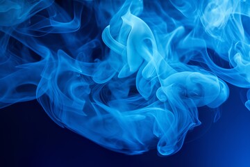 Fototapeta premium blue smoke. Vibrant, swirling colors fill the abstract background.