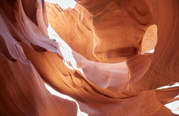 The incredible Lower Antelope Canyon, a popular slot canyon in Page, Arizona