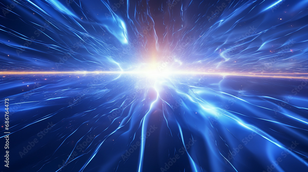 Poster abstract electric spark trails in a futuristic background