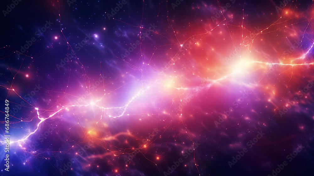 Aufkleber Vibrant Electric Sparks Creating Dynamic Patterns Background