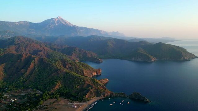 Cirali beach. &Ccedil;ıralı is one of the most popular holiday regions of the region with its 3.5 km unique sandy beach and stunning natural beauties.