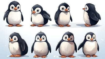 Dibujo infantil de un pinguino