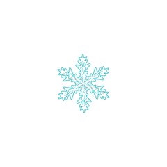 Snowflake sketch icon isolated on white background