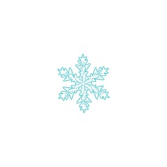 Snowflake sketch icon isolated on white background