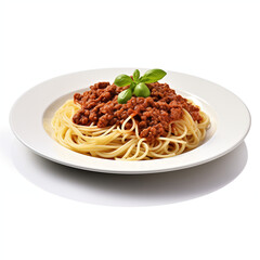 spaghetti bolognese in a plate