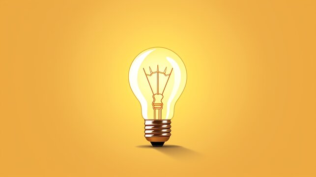 a light bulb on a yellow background