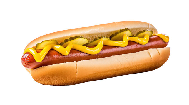 Hot dog isolated on transparent background, PNG image with background removed, Сreated with Generative Ai technology.