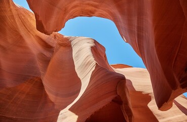 The incredible Lower Antelope Canyon, a popular slot canyon in Page, Arizona