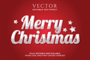merry christmas lettering editable text effect