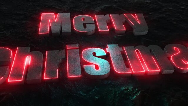 Merry Christmas animated text Merry Christmas lase