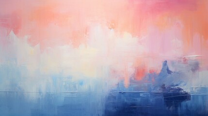 Obraz na płótnie Canvas Immortalize an enchanting textured abstract painting with bold strokes of pink, blue, and orange paint. The composition's depth and intricacy reveal an artist's passion and creativity.