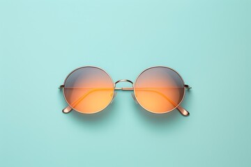 a pair of round sunglasses