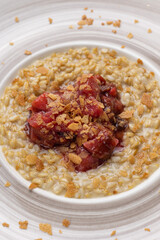 Tasty breakfast - Porridge with jam