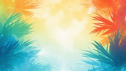 Fototapeta na wymiar world of color and warmth with this summer-inspired abstract banner header design. The bright and vibrant tropical colors, along with the light gradient iridescent grunge texture