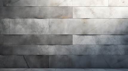 Light and shadows play harmoniously on the textured canvas of an old concrete wall adorned with contrast material geometric stripes