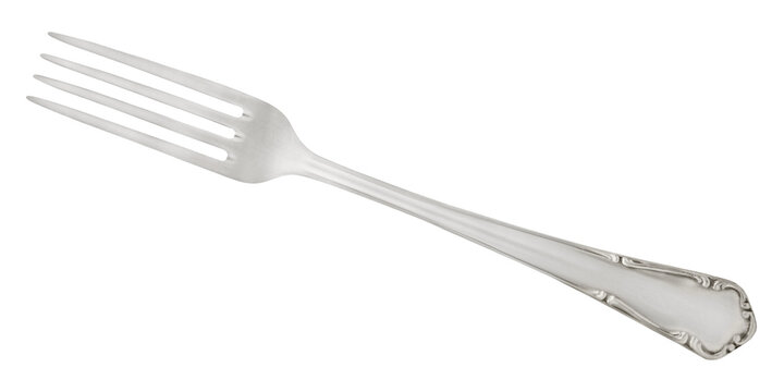 Eine silberne Gabel und Hintergrund transparent PNG cut out
