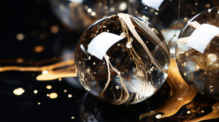 Closeup photography of marble with a glittering effect, high contrast, macro, texture, luxury created with Generative Ai