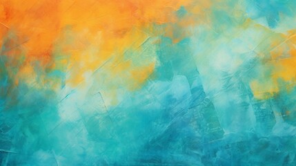 Fototapeta na wymiar the playful, lively energy of a summer's day through this vibrant tropical color abstract banner header design. The iridescent grunge texture in blue, green, and orange adds depth and character.