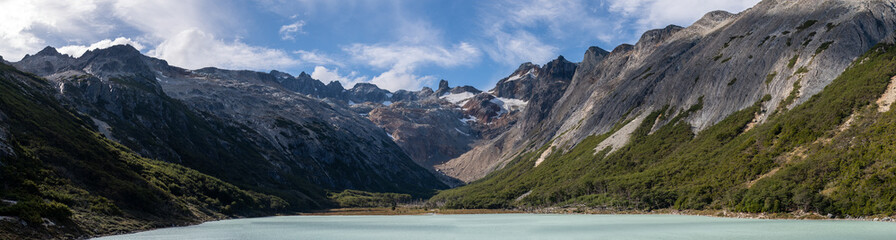 Naklejka na ściany i meble Laguna Esmeralda at Ushuaia, Patagonia region, Argentina