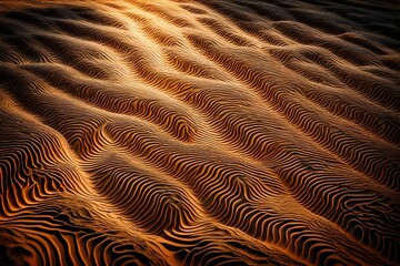 Abstract patterns of sunlight dance upon the desert floor