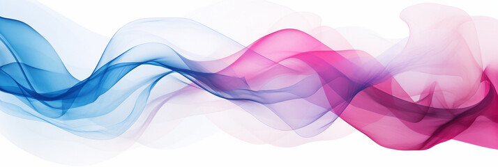 abstract geometric Curve lines on white background, in the style of double exposure, magenta and blue created with Generative Ai