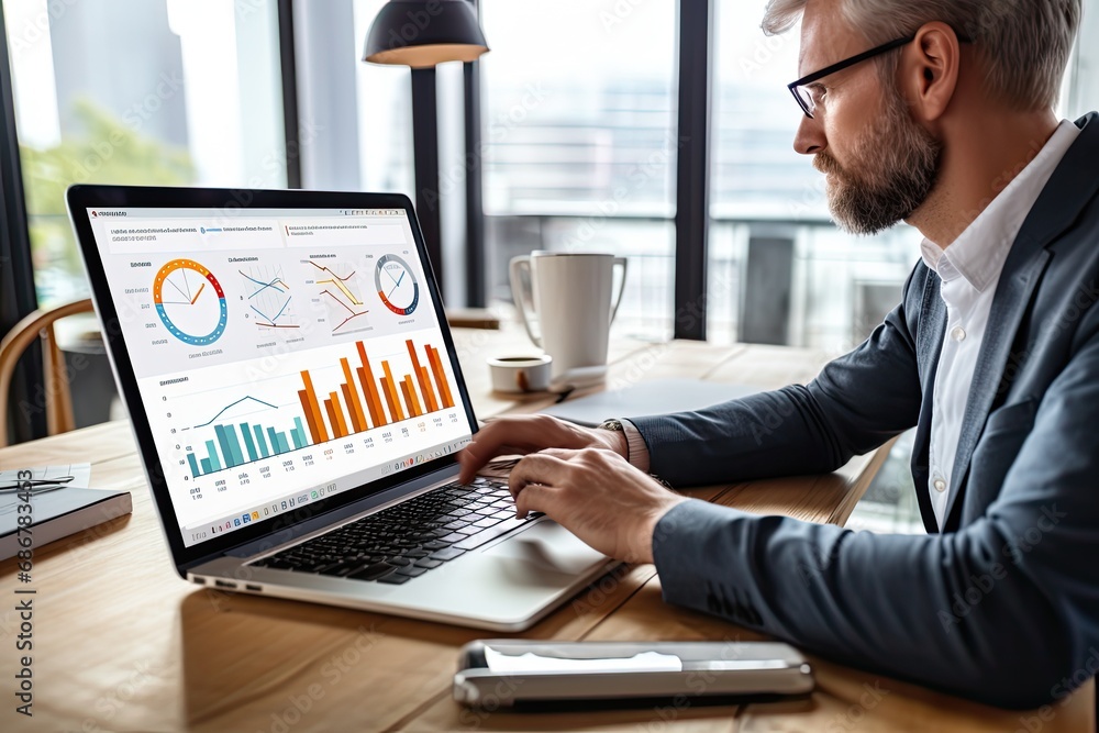 Poster digital marketing data analysis insight report, search engine and data science on social network