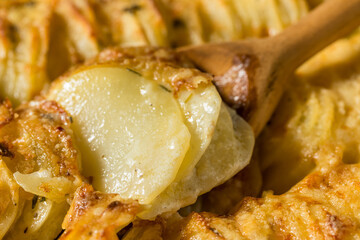 Homemade Hasselback Scalloped Potatoes