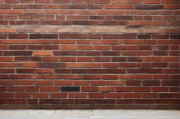 Red bricks wall, masonry background