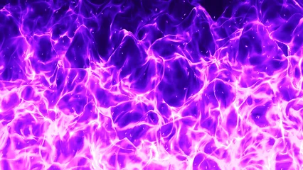 Foto op Aluminium 激しく燃え上がる紫の炎の背景 © KOTI