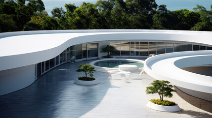 Abstract architecture design influenced by nature and soft forms