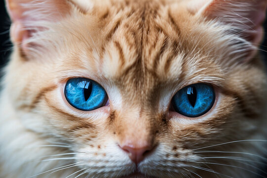 create macro photo of cat's eye with an astonishing level of detail

