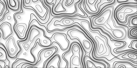 Sea depth topographic landscape surface for nautical radar reading. Topography grid map. Stylized topographic contour map. Cartography mountain relief. Abstract lines or wavy backdrop background.	
