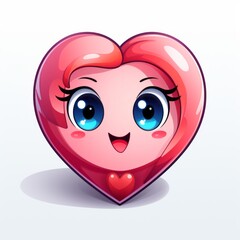 a cute little heart with eyes