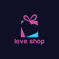 Gift Shop Logo Love Online Shopping Bag Box Happy Birthday Valentine 