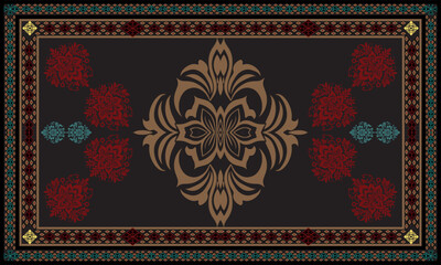 cloth vector design geometric shapes Mix and match Thai patterns, seamless for rugs, tapi, shawls, towels, textiles, yoga mats, neck scarves or patterned handkerchiefs. native ornamental plants