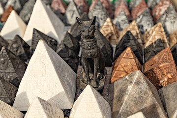 Stone souvenirs on the market in Egypt