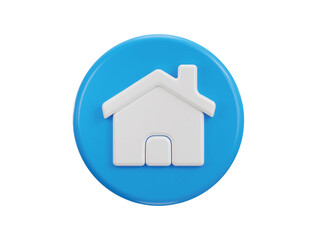home icon with circle button web icon vector illustration