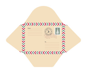 Christmas Envelope North Pole Mail Letter to Santa Claus Post Office DIY