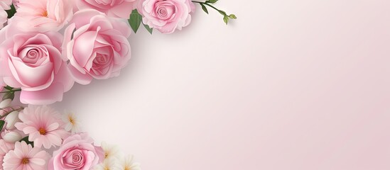 Mother s Day background with a joyful frame Copy space image Place for adding text or design